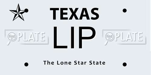 LIP Texas License Plate