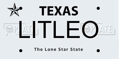 LITLEO Texas License Plate
