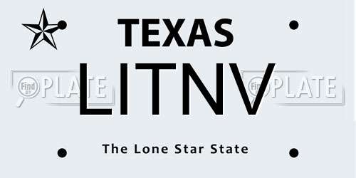 LITNV Texas License Plate