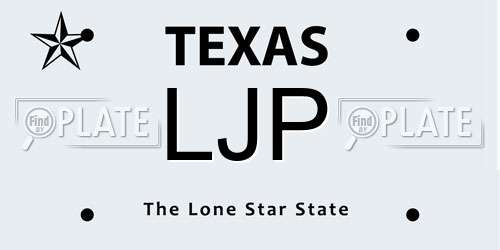 LJP Texas License Plate