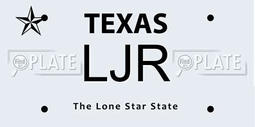 LJR Texas License Plate