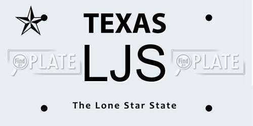 LJS Texas License Plate