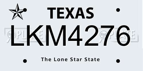 LKM4276 Texas License Plate