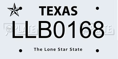LLB0168 Texas License Plate