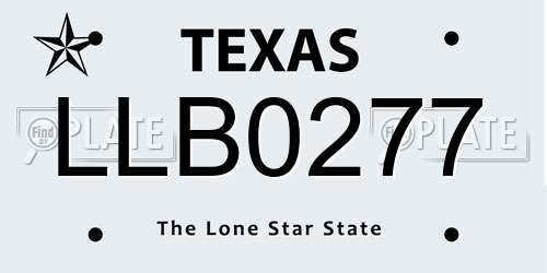 LLB0277 Texas License Plate