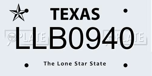LLB0940 Texas License Plate