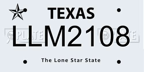 LLM2108 Texas License Plate