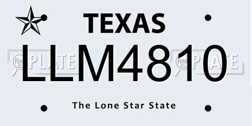 LLM4810 Texas License Plate