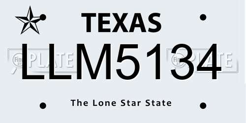 LLM5134 Texas License Plate