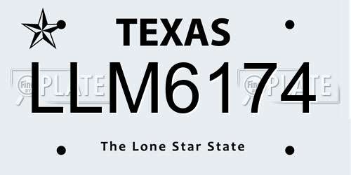 LLM6174 Texas License Plate