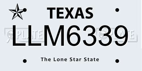 LLM6339 Texas License Plate