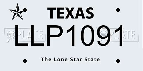 LLP1091 Texas License Plate
