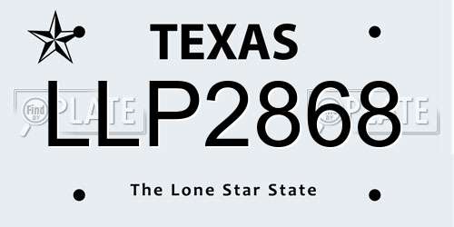 LLP2868 Texas License Plate