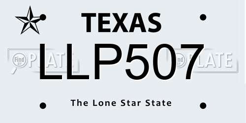 LLP507 Texas License Plate