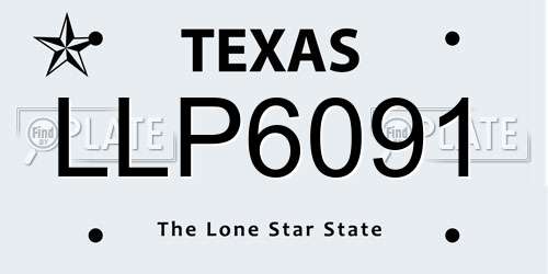 LLP6091 Texas License Plate