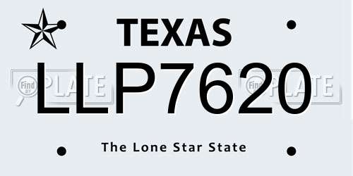 LLP7620 Texas License Plate