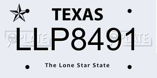 LLP8491 Texas License Plate