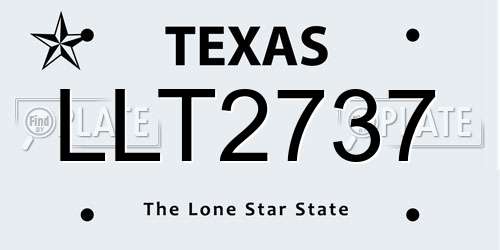 LLT2737 Texas License Plate