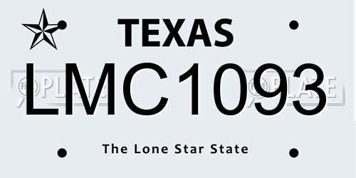 LMC1093 Texas License Plate