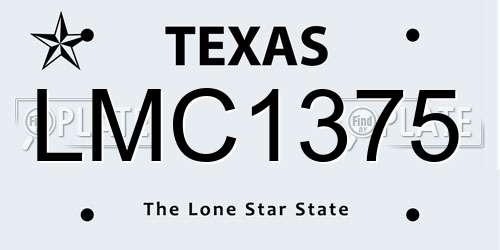 LMC1375 Texas License Plate