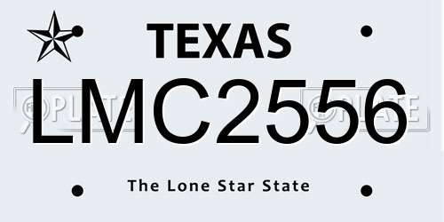 LMC2556 Texas License Plate