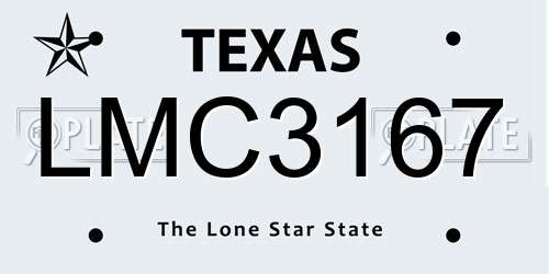 LMC3167 Texas License Plate