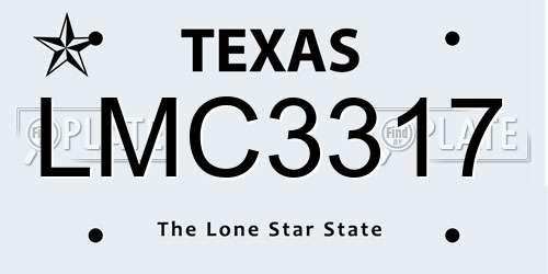 LMC3317 Texas License Plate