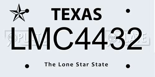 LMC4432 Texas License Plate