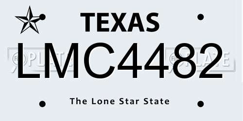 LMC4482 Texas License Plate