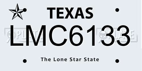 LMC6133 Texas License Plate