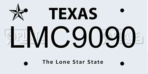 LMC9090 Texas License Plate
