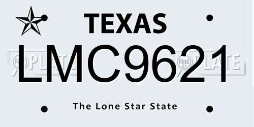 LMC9621 Texas License Plate