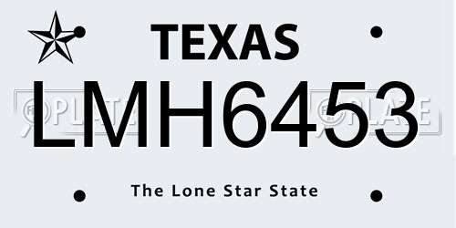 LMH6453 Texas License Plate
