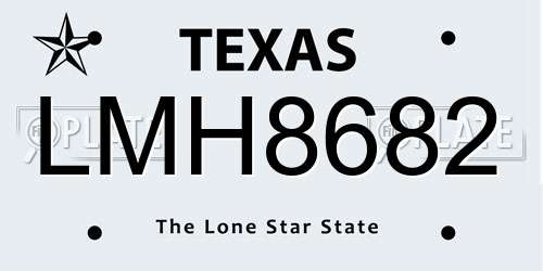 LMH8682 Texas License Plate