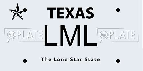 LML Texas License Plate