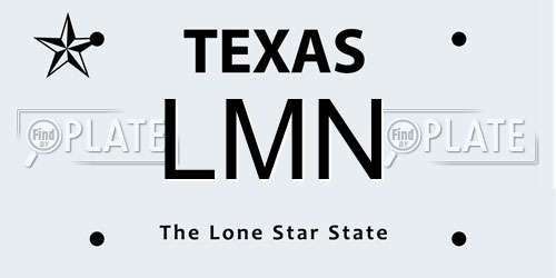 LMN Texas License Plate
