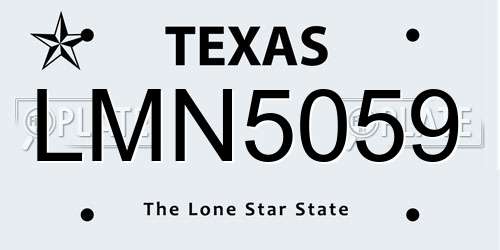 LMN5059 Texas License Plate