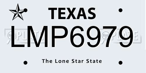 LMP6979 Texas License Plate