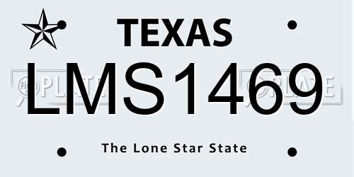 LMS1469 Texas License Plate