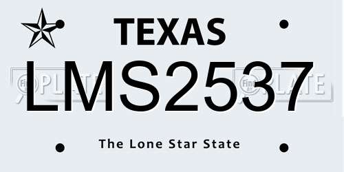 LMS2537 Texas License Plate