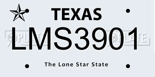 LMS3901 Texas License Plate