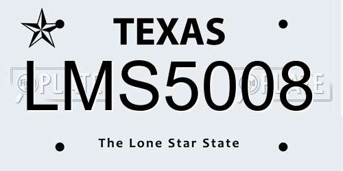 LMS5008 Texas License Plate
