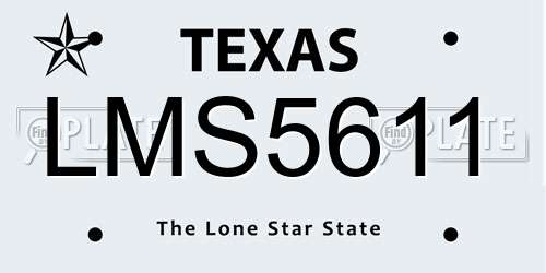 LMS5611 Texas License Plate