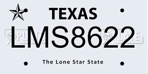 LMS8622 Texas License Plate