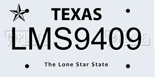 LMS9409 Texas License Plate