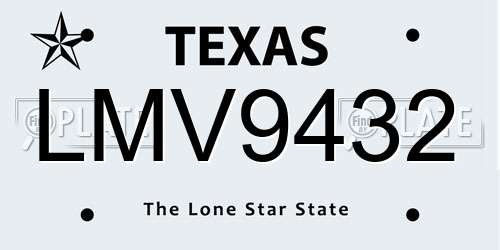 LMV9432 Texas License Plate
