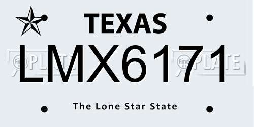 LMX6171 Texas License Plate