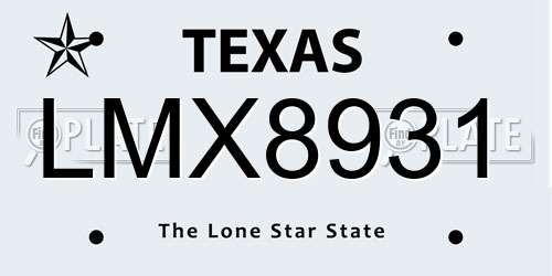 LMX8931 Texas License Plate