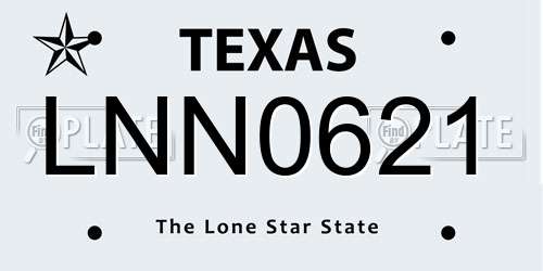 LNN0621 Texas License Plate