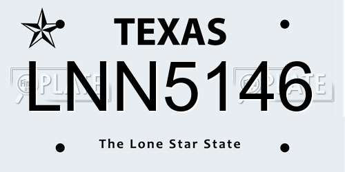 LNN5146 Texas License Plate